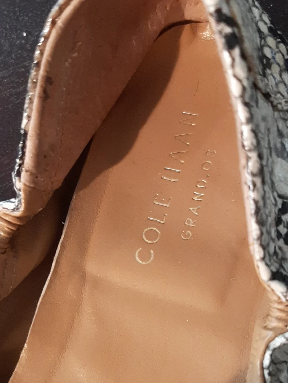 Cole Haan Snake-Print Bow Ballet Flats -